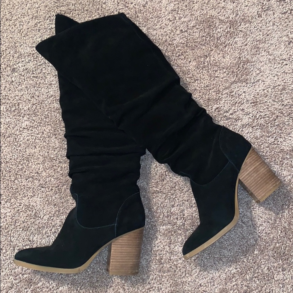 Nine West Abee Suede Block Heel Boot Like New! - image 2